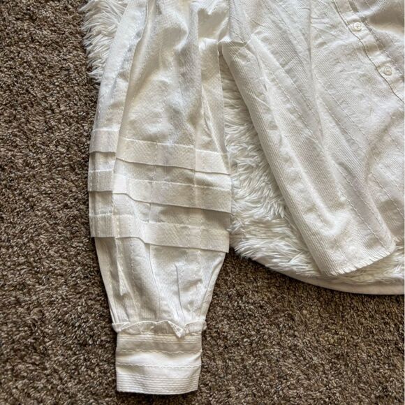 Who What Wear Top White New Button Down Womens Size Small - Picture 3 of 7